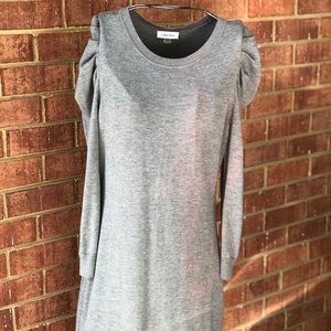 Calvin Klein Grey Long Sleeve Sweater Dress